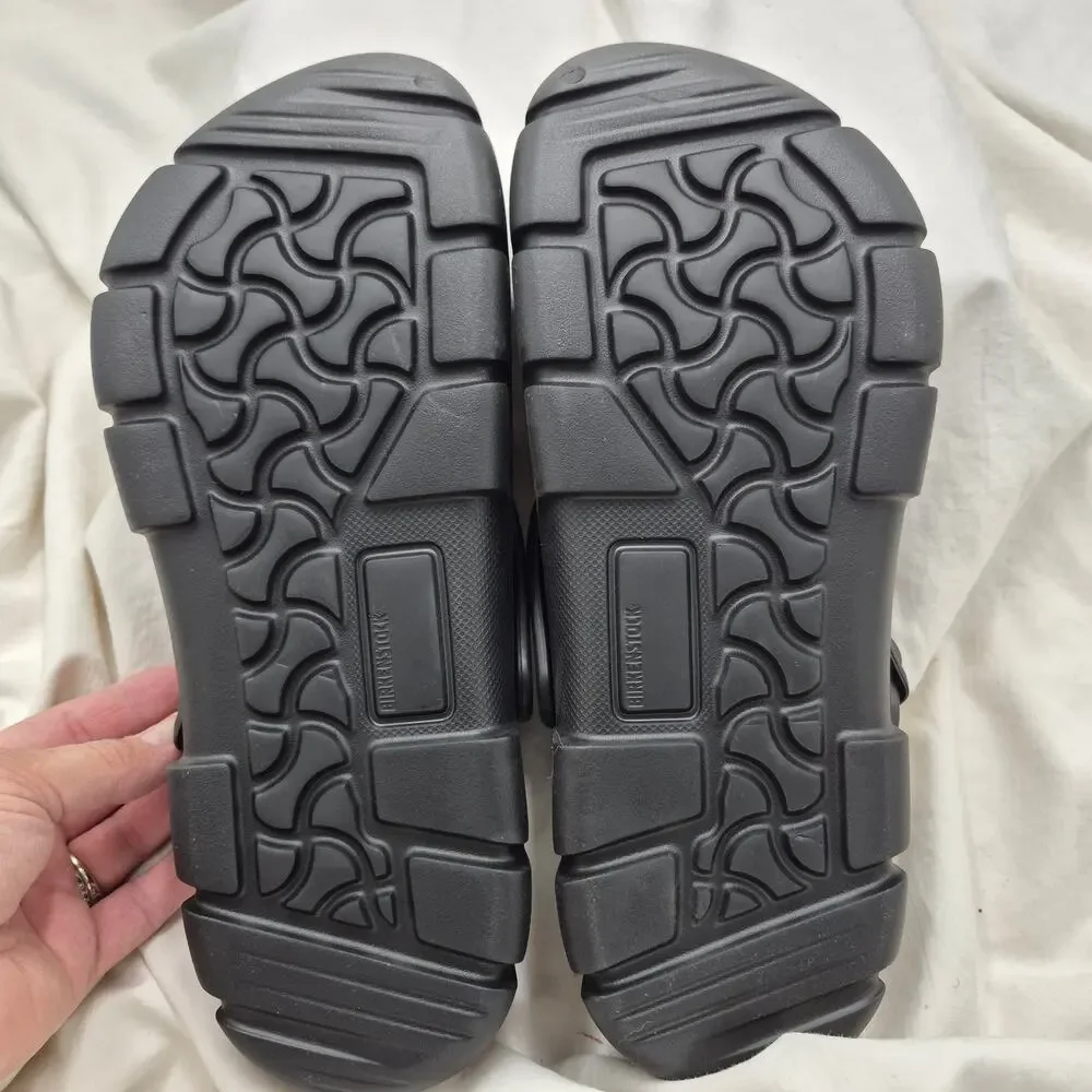 Birkenstock Birki Flow EVA clogs feature a matte black Men's 43 US 10-10.5